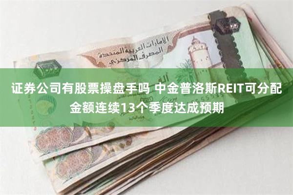 证券公司有股票操盘手吗 中金普洛斯REIT可分配金额连续13个季度达成预期