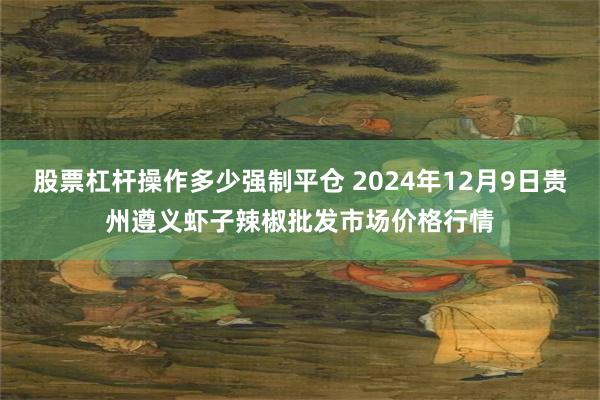 股票杠杆操作多少强制平仓 2024年12月9日贵州遵义虾子辣椒批发市场价格行情